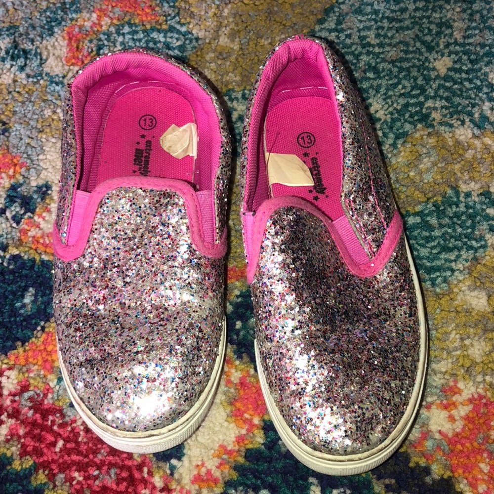 glitter slip ons